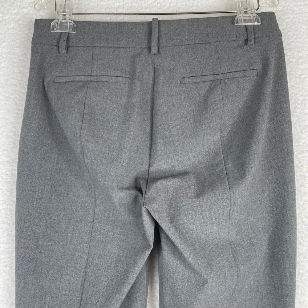 J.Crew Ruby Full-Length Pants Gray Slim Straight Dress Trousers Size 4 Career
